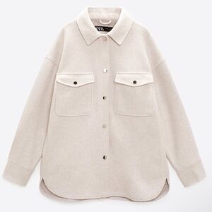 Zara Soft-Touch Overshirt Oversized Shacket